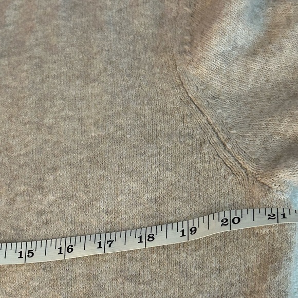 London Kaye Cardigan Sweater oatmeal color SZ S Long Open Front Hoodie Pockets - Picture 8 of 9